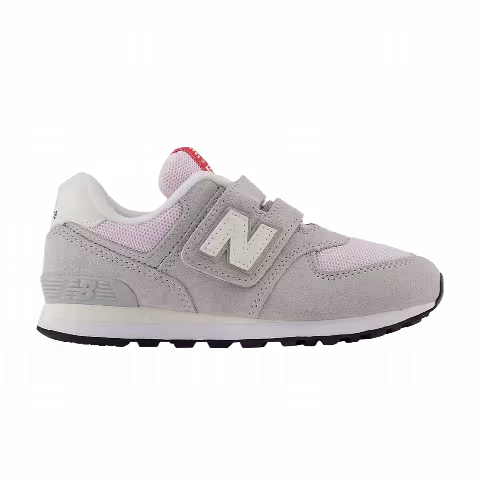 New Balance 574 Hook & Loop Little Kid Wide 'Brighton Grey Light Raspberry'