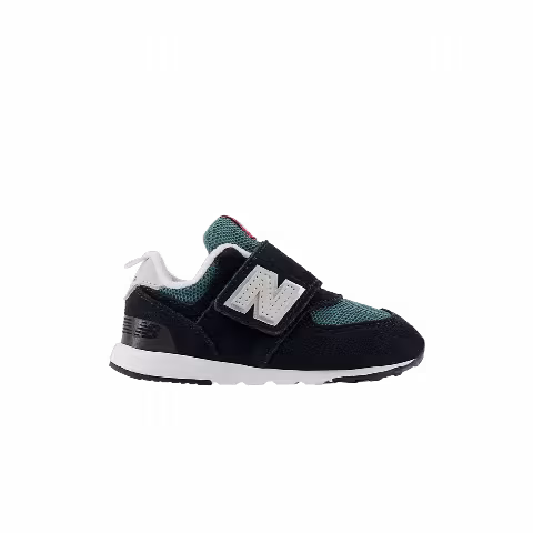 New Balance 574 New-B Hook & Loop Toddler X-Wide 'Black New Spruce'