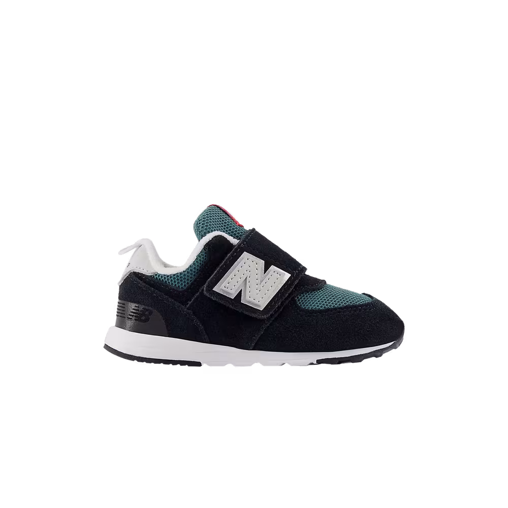 New Balance 574 New-B Hook & Loop Toddler X-Wide Black New Spruce