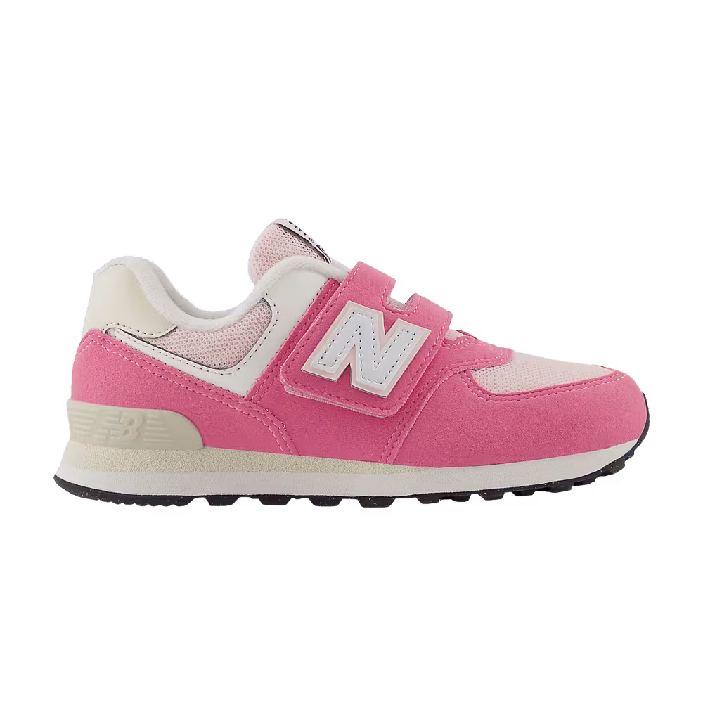 New Balance 574 Hook & Loop Little Kid Wide Real Pink Linen