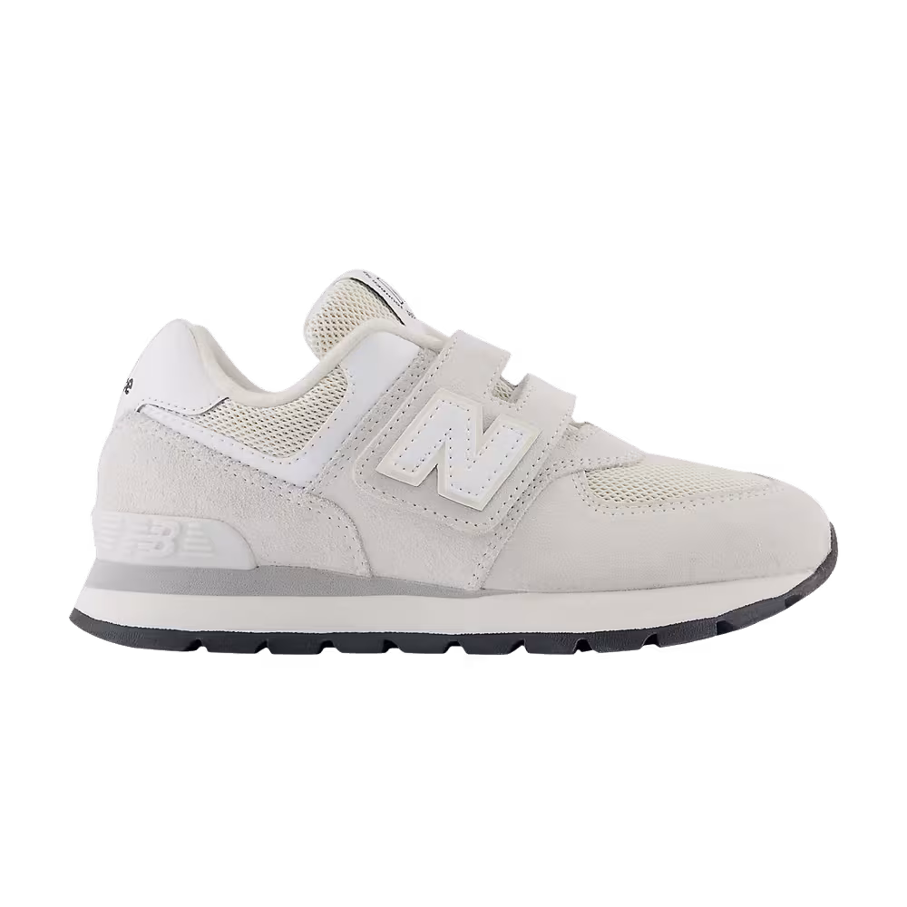New Balance 574 Hook & Loop Little Kid Wide Mirror Grey Linen