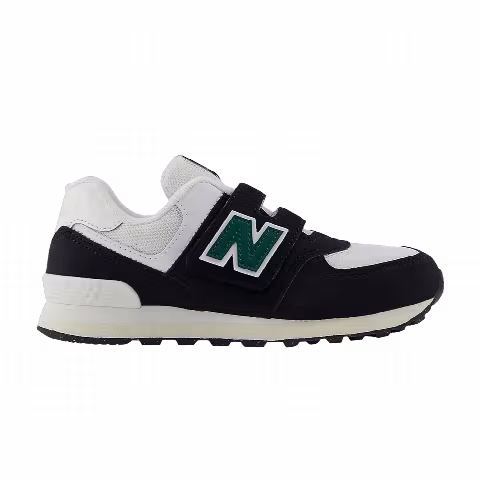 New Balance 574 Hook & Loop Little Kid Wide 'Black Marsh Green'