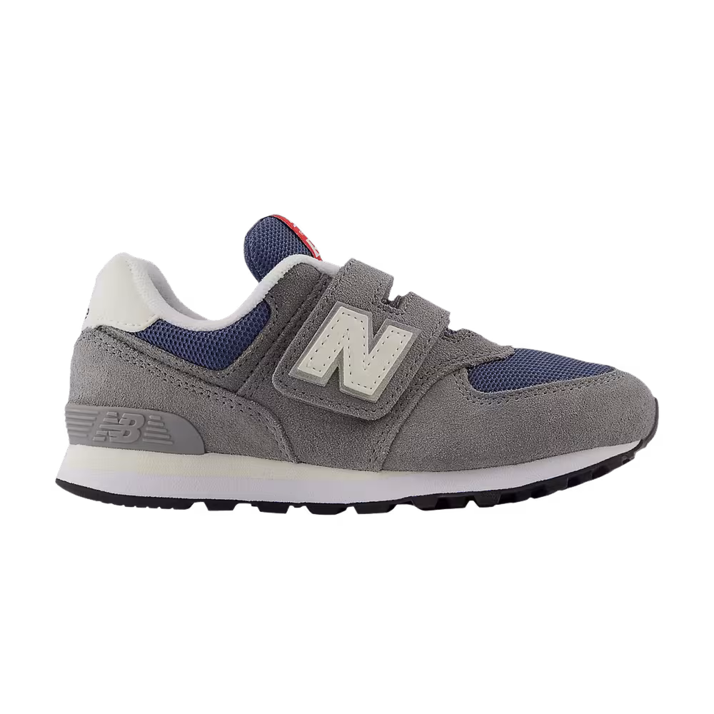 New Balance 574 Hook & Loop Little Kid Wide Shadow Grey Vintage Indigo