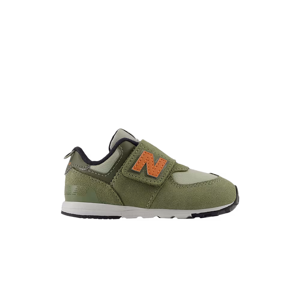 New Balance 574 New-B Hook & Loop Toddler Dark Olivine Infield Clay