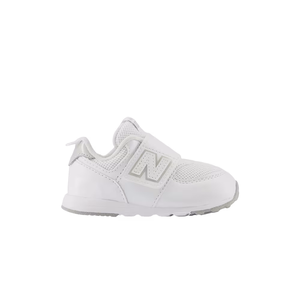 New Balance 574 New-B Hook & Loop Toddler White Silver Metallic