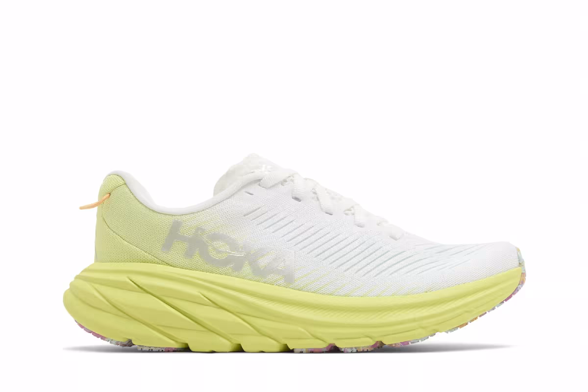 HOKA Women's Rincon 3 White Citrus Glow, view 2