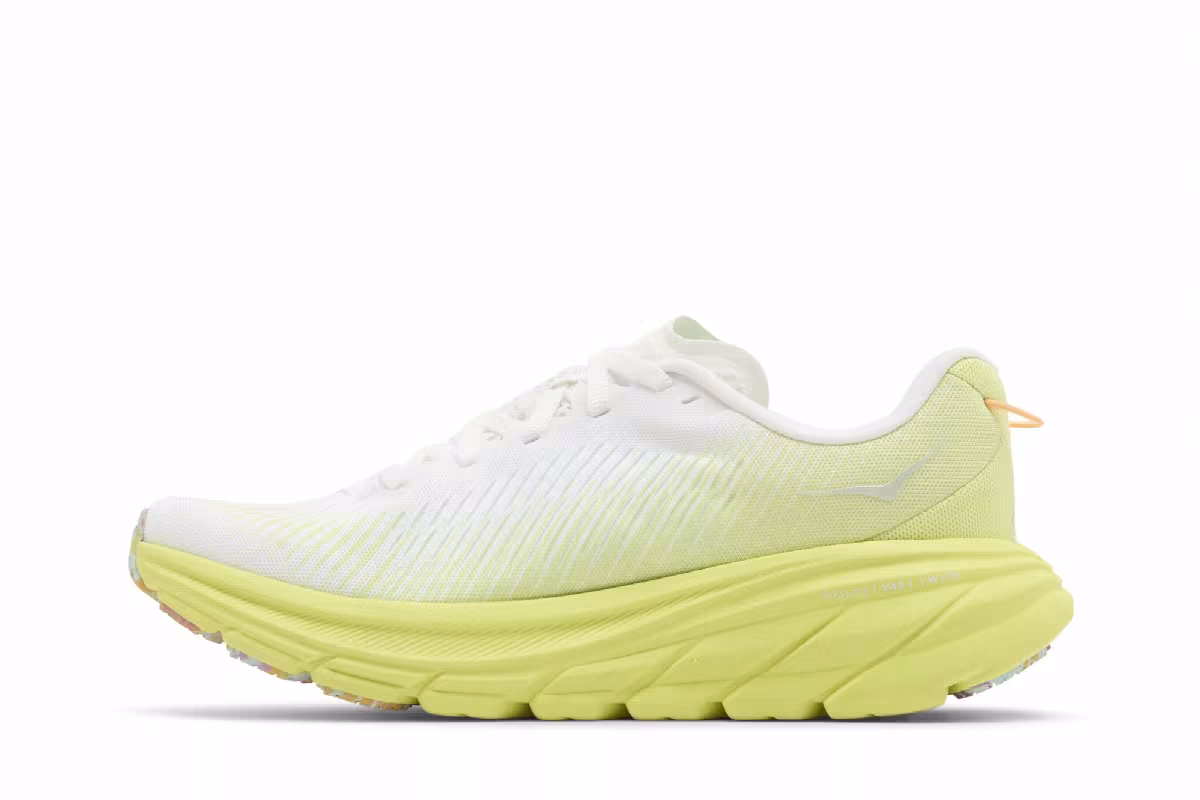 HOKA Women's Rincon 3 White Citrus Glow, view 4