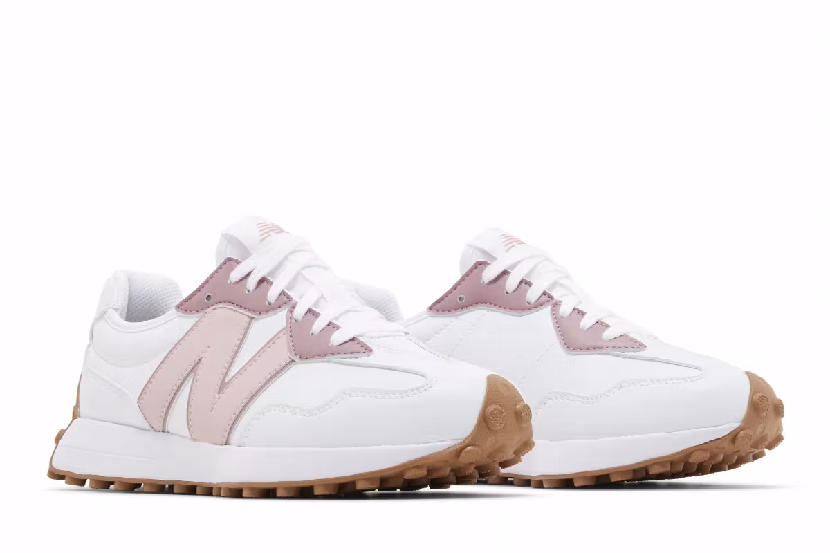 New Balance Women's 327 Golf White Pink Gum, view 9