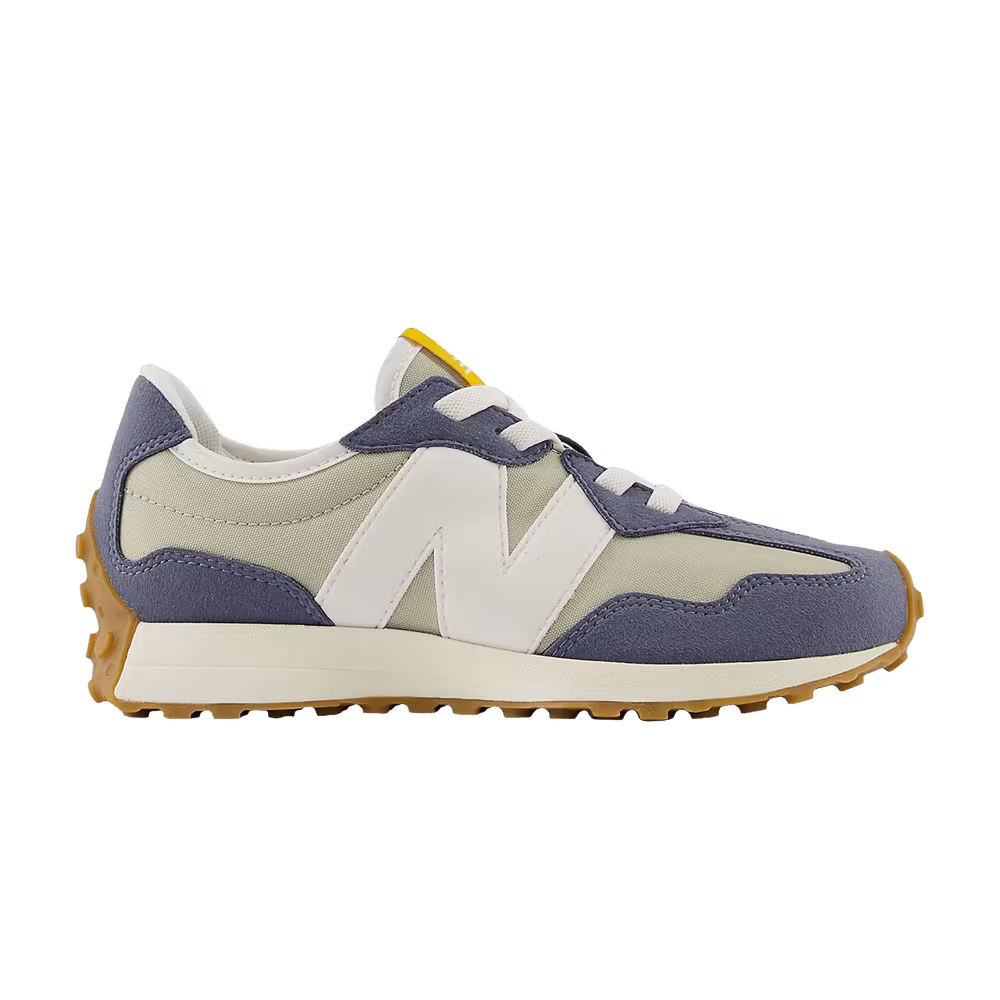 New Balance 327 Bungee Lace Little Kid Wide Dark Arctic Grey Olivine