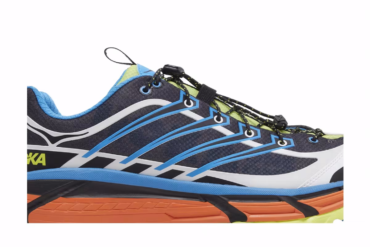 HOKA Mafate Three2 Black Diva Blue Orange, view 3