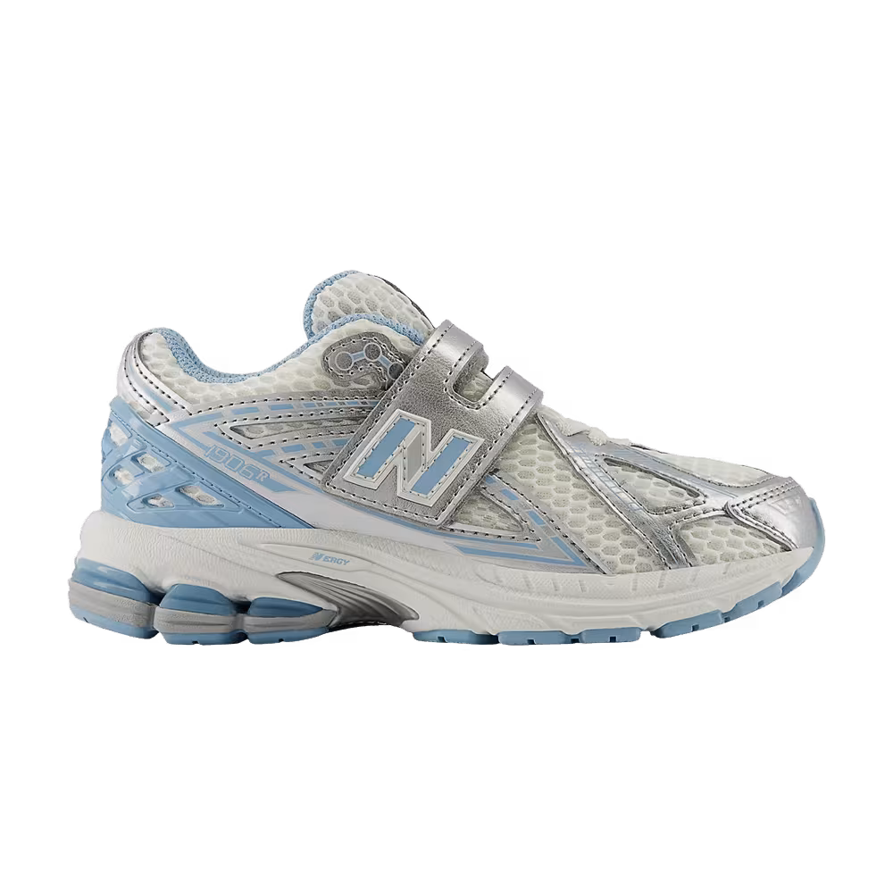 New Balance 1906R Hook & Loop Little Kid Wide Silver Metallic Chrome Blue