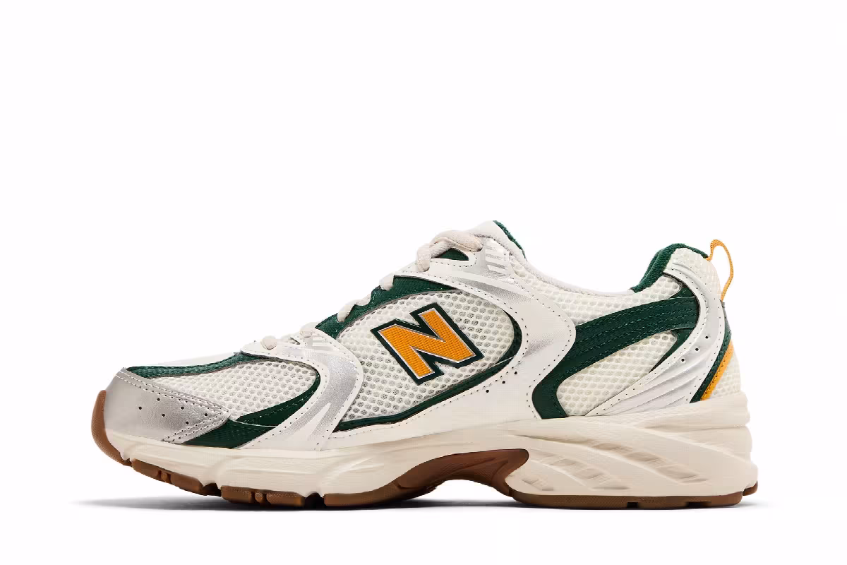 New Balance 530 White Green Gold, view 4