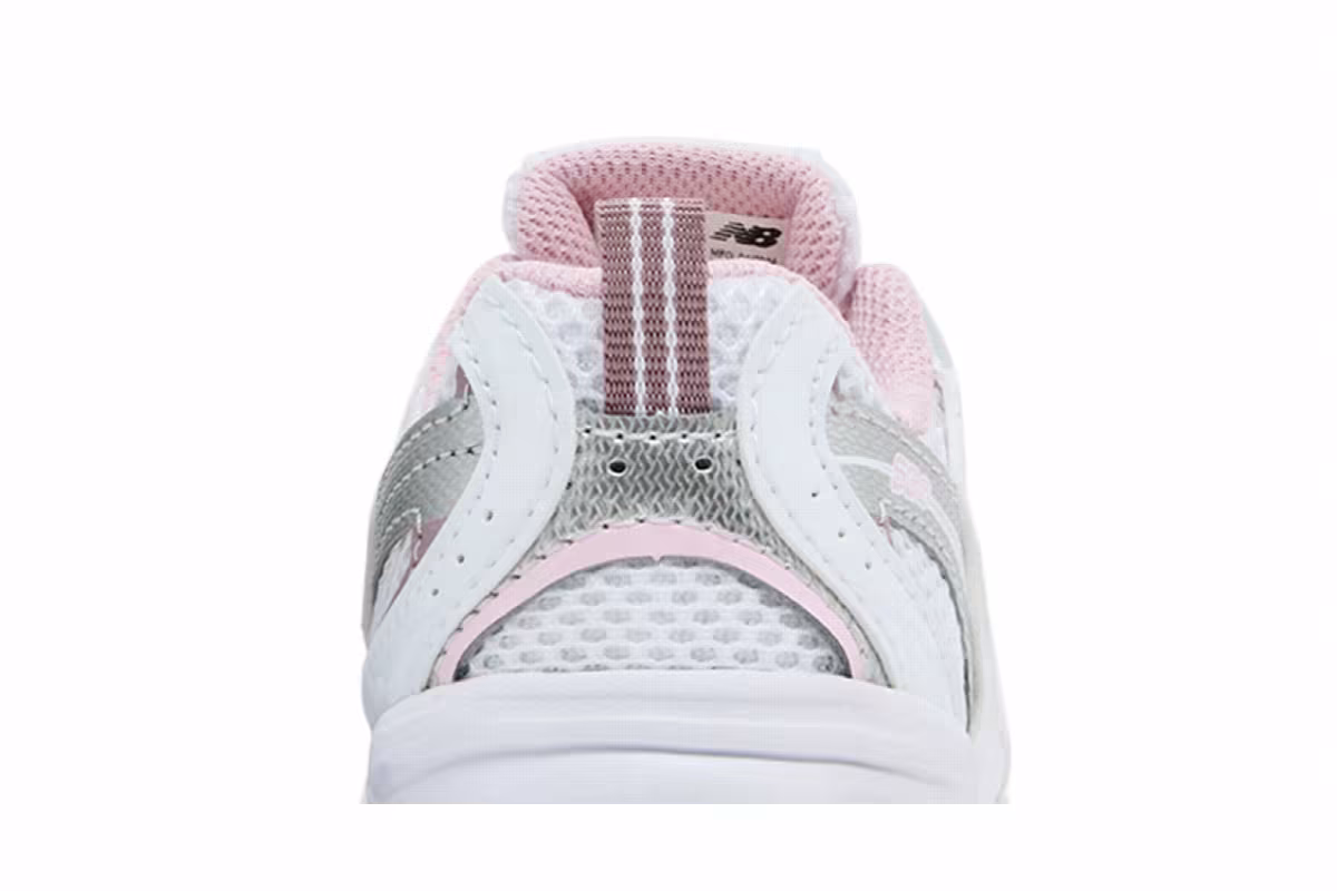 New Balance 530 Bungee Toddler White Mid Century Pink, view 8