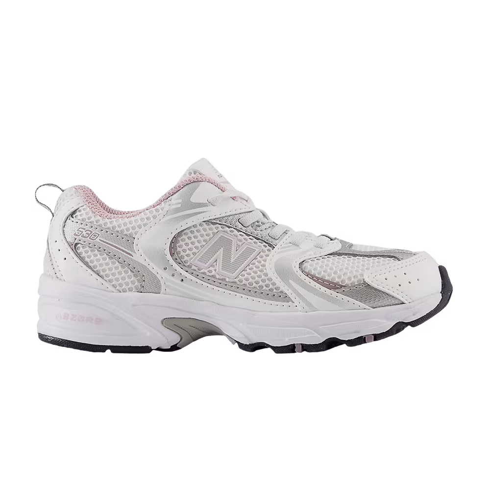 New Balance 530 Bungee Little Kid Wide White Mid Century Pink