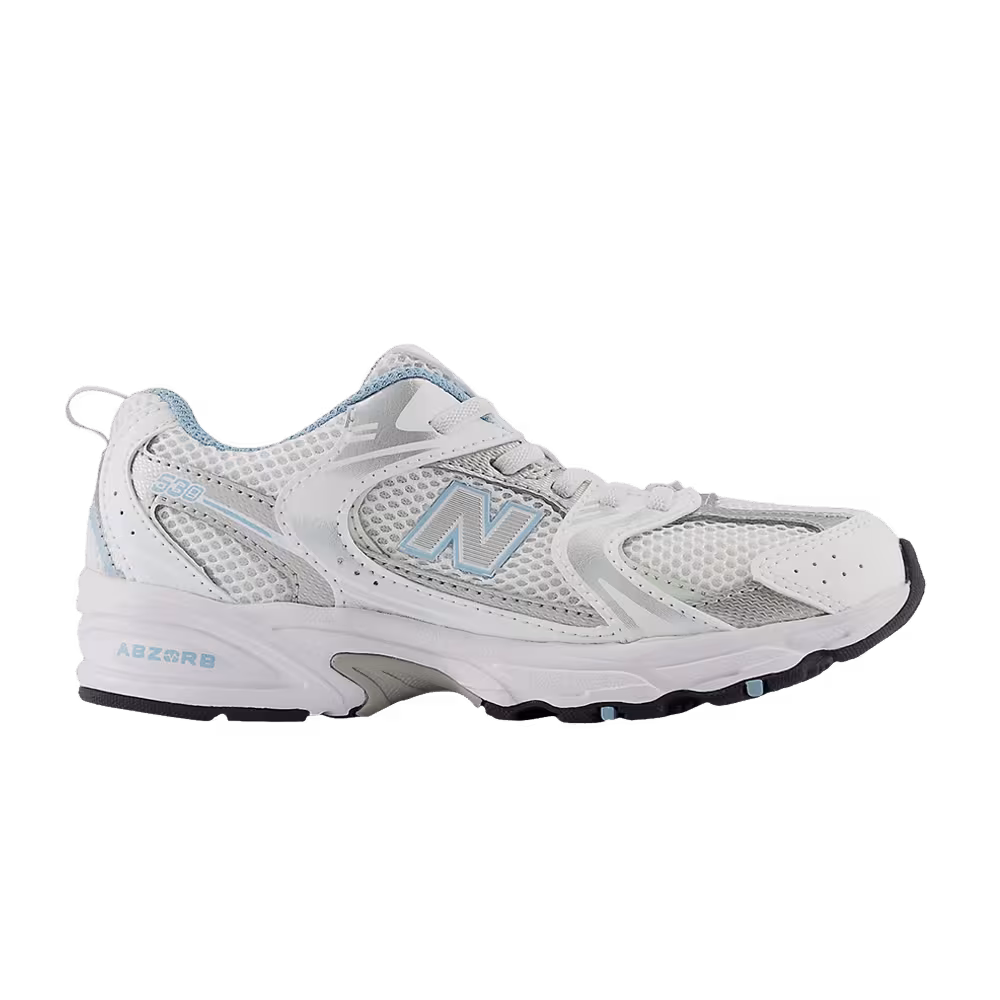 New Balance 530 Bungee Little Kid Wide White Chrome Blue
