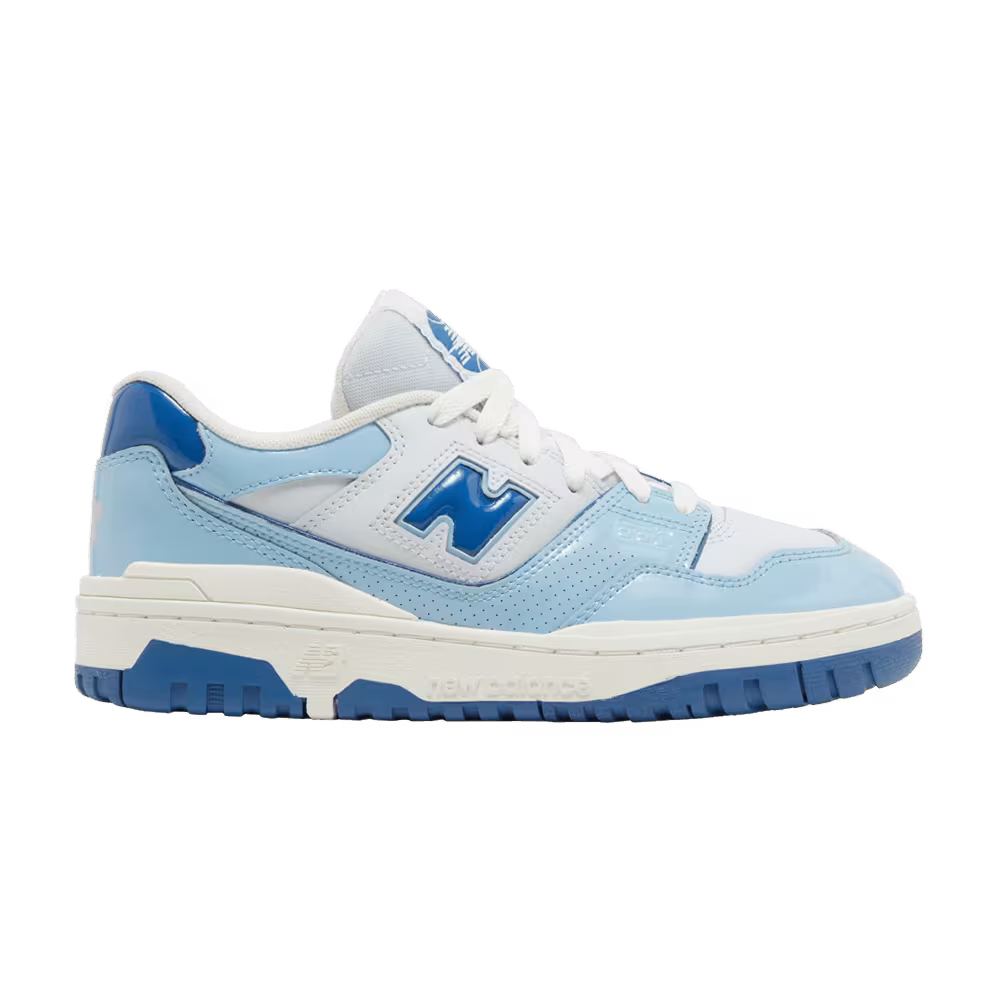 New Balance 550 Big Kid Patent Leather Pack - Chrome Blue