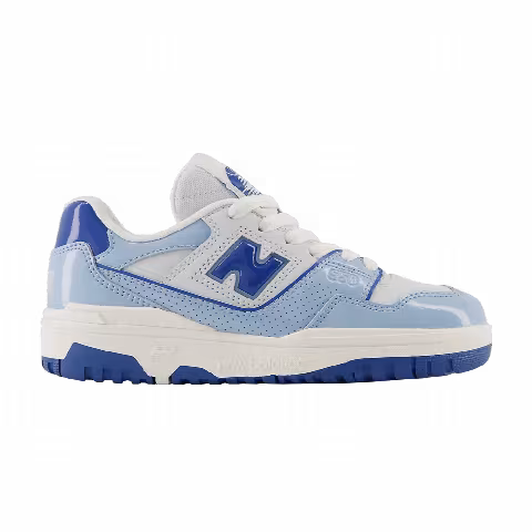 New Balance 550 Little Kid 'Patent Leather Pack - Chrome Blue'