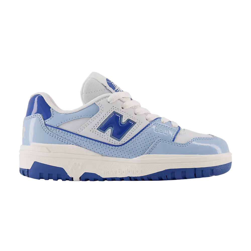 New Balance 550 Little Kid Patent Leather Pack - Chrome Blue