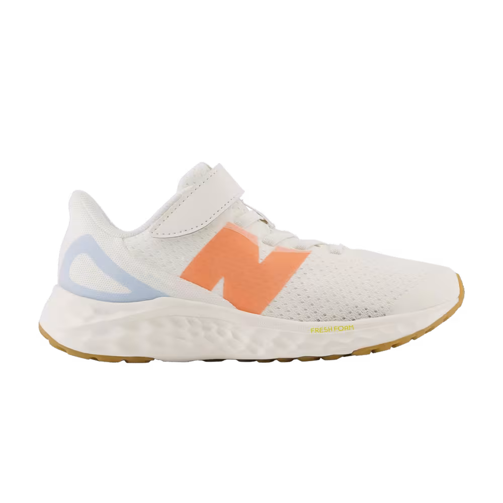 New Balance Fresh Foam Arishi v4 Bungee Lace Top Strap Little Kid Wide Sea Salt Gulf Red