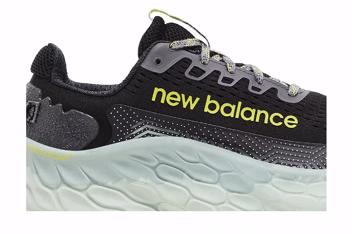 New Balance Fresh Foam X More Trail v3 2E Wide Black Tea Tree, view 3