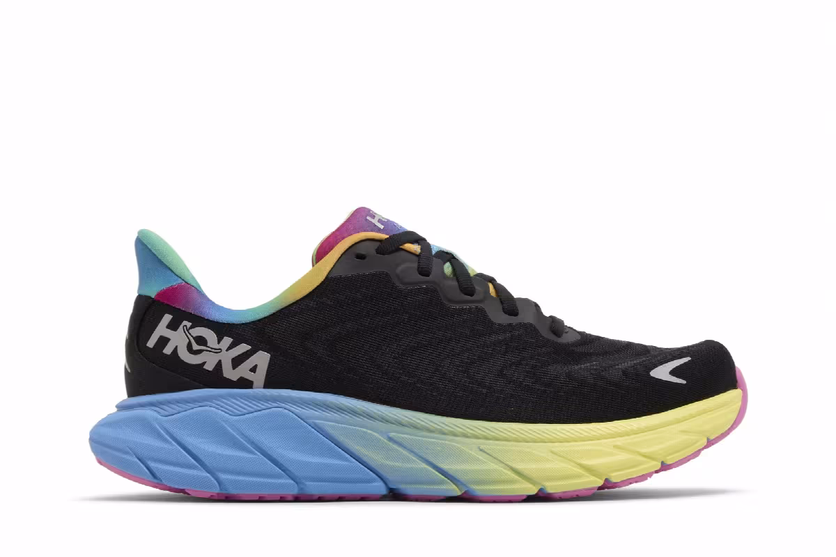 HOKA Women's Arahi 6 Black Rainbow, view 2