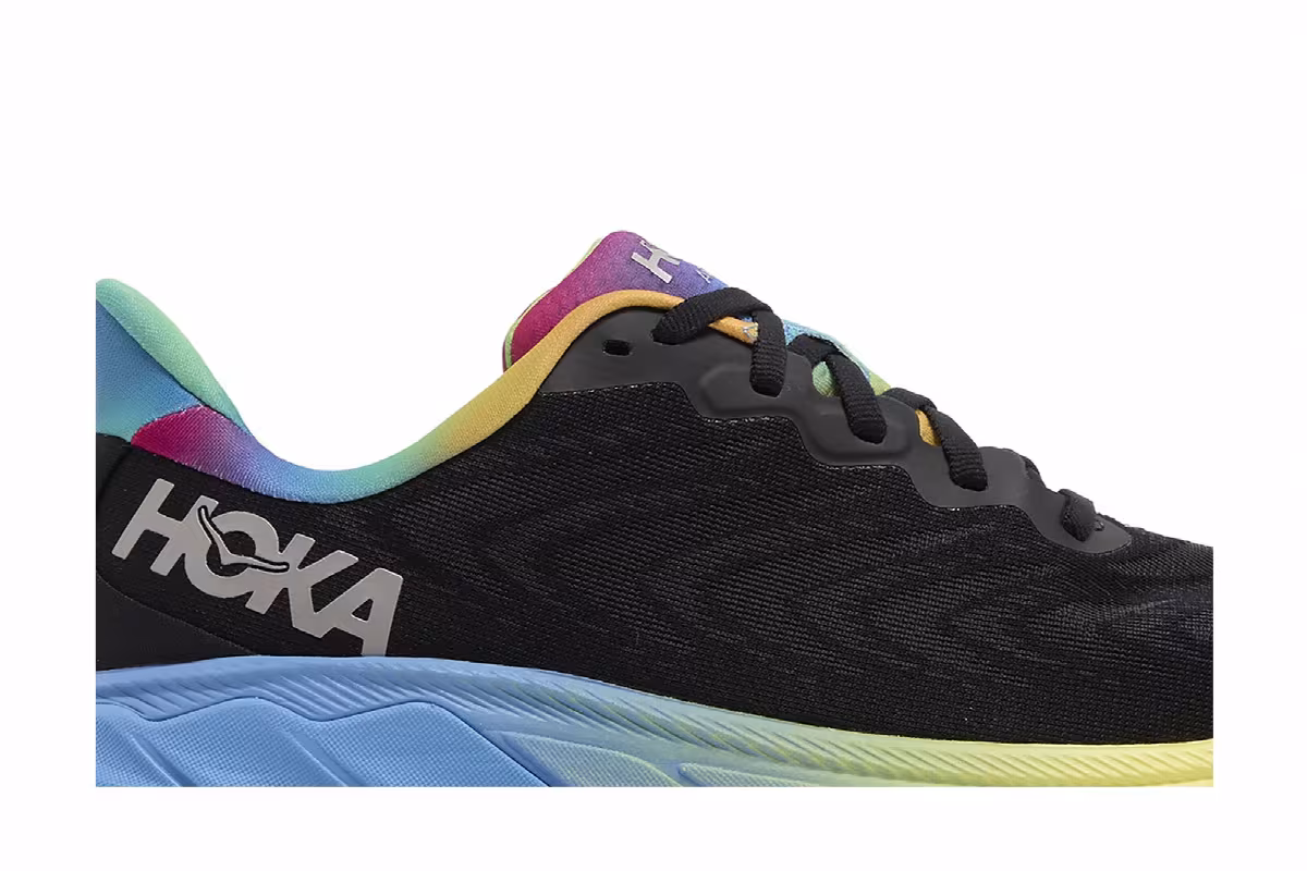 HOKA Women's Arahi 6 Black Rainbow, view 3