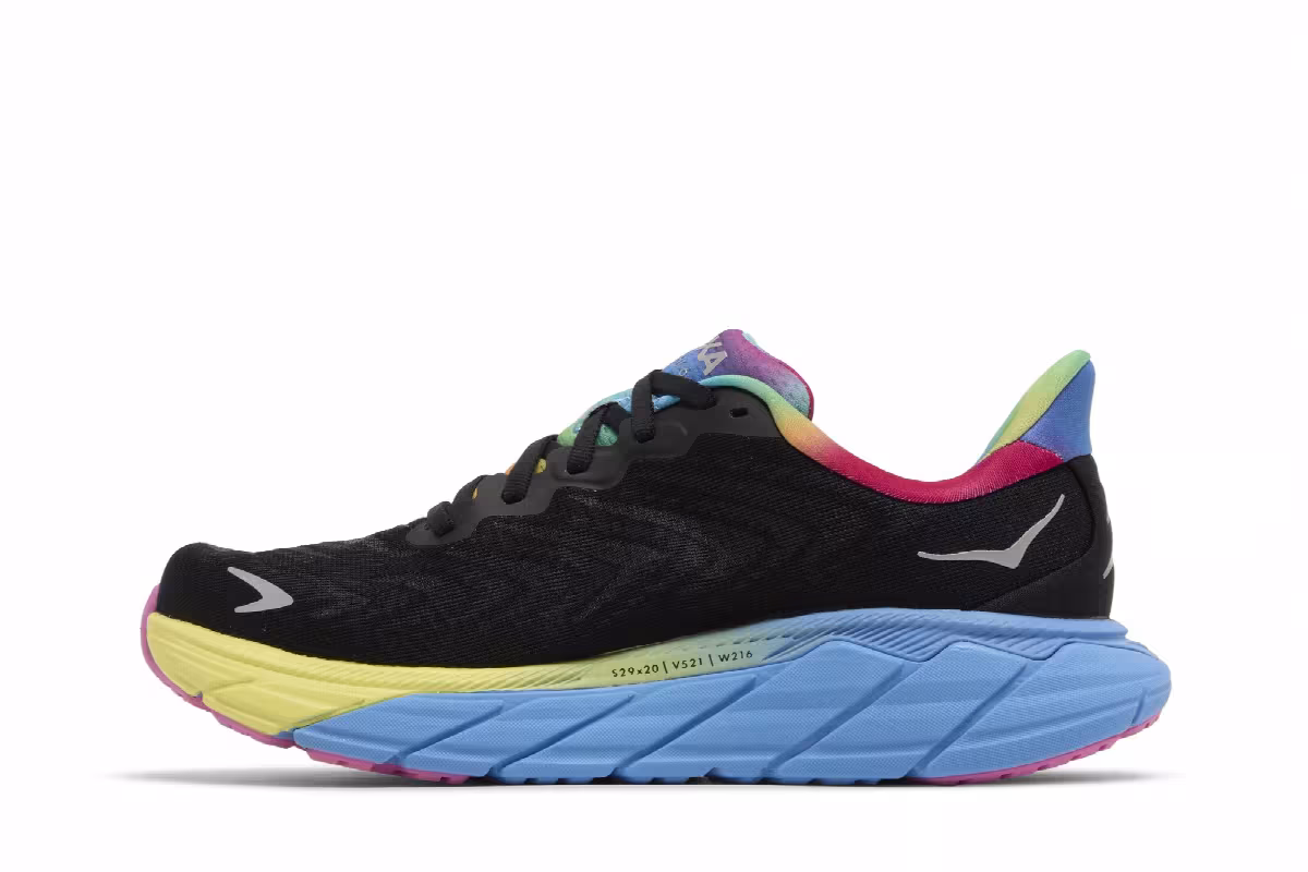 HOKA Women's Arahi 6 Black Rainbow, view 4