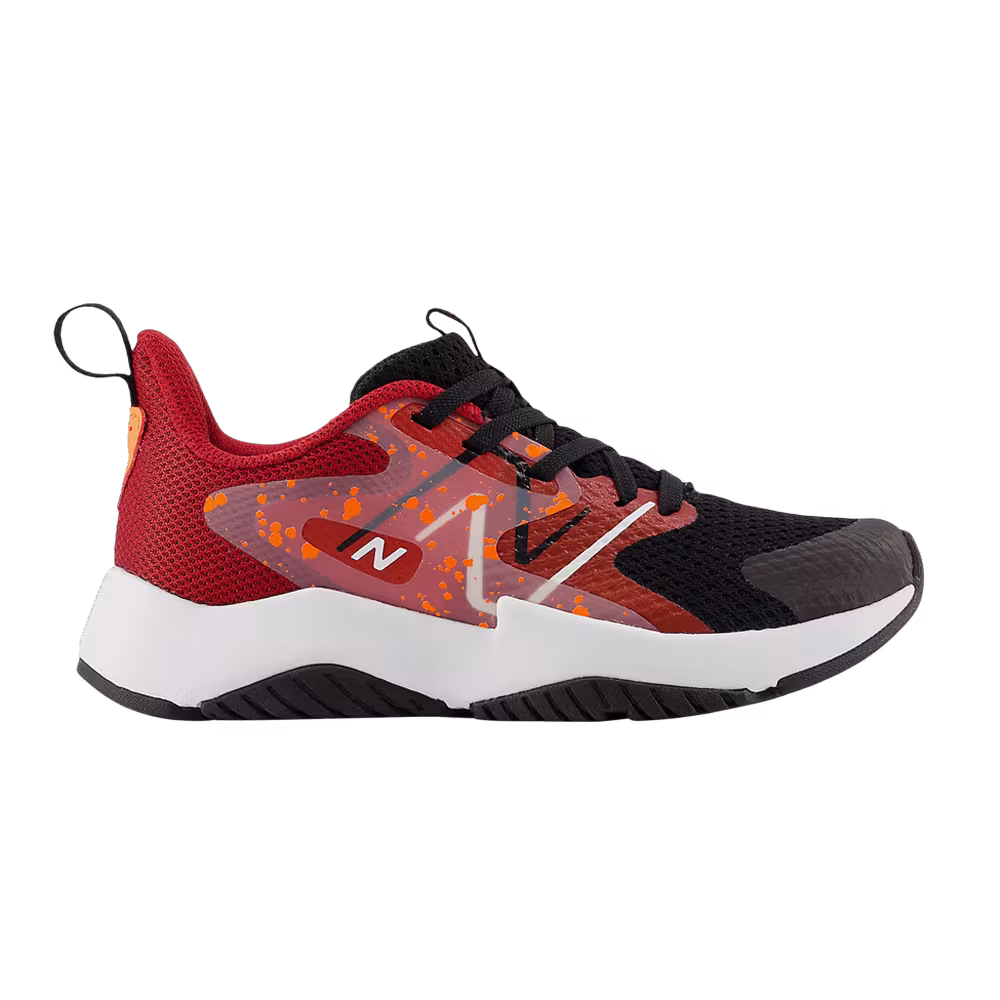 New Balance Rave Run v2 Little Kid Black True Red Paint Splatter