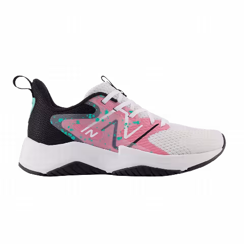 New Balance Rave Run v2 Big Kid 'White Real Pink Paint Splatter'