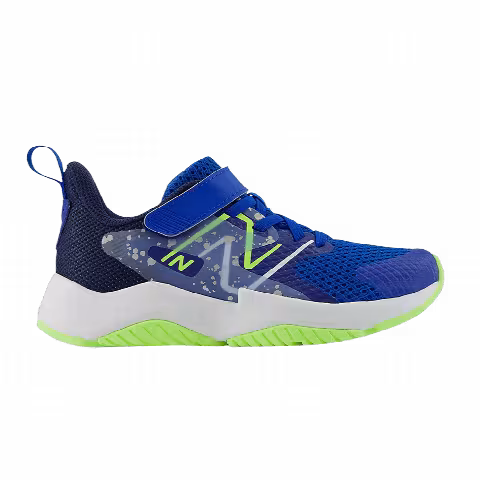 New Balance Rave Run v2 Bungee Lace Big Kid Wide 'Team Royal Paint Splatter'
