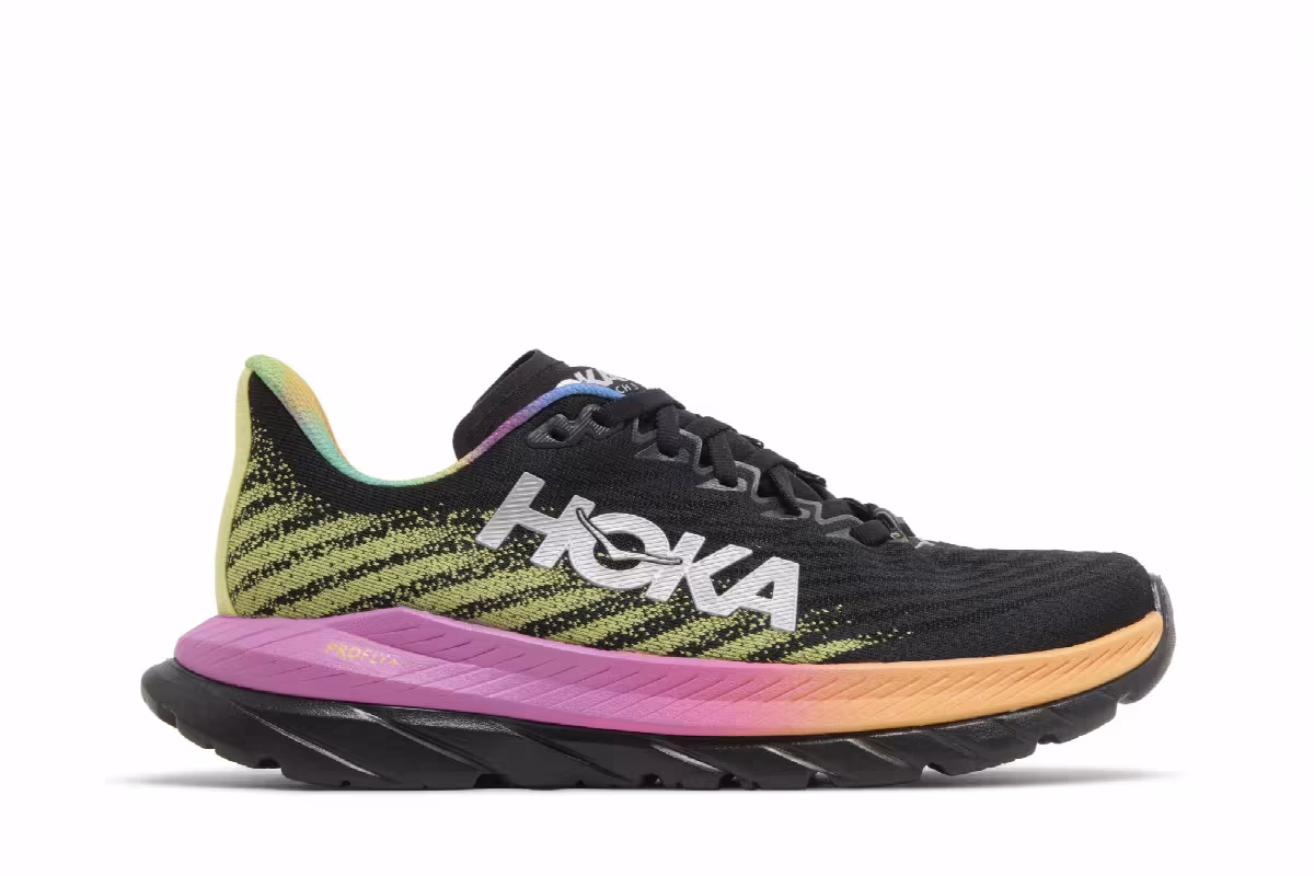 HOKA Women's Mach 5 Black Rainbow, view 2