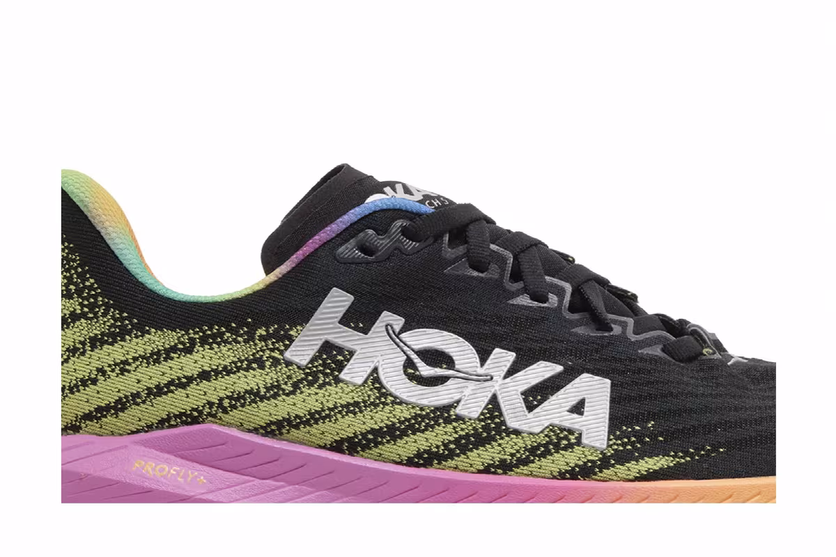 HOKA Women's Mach 5 Black Rainbow, view 3