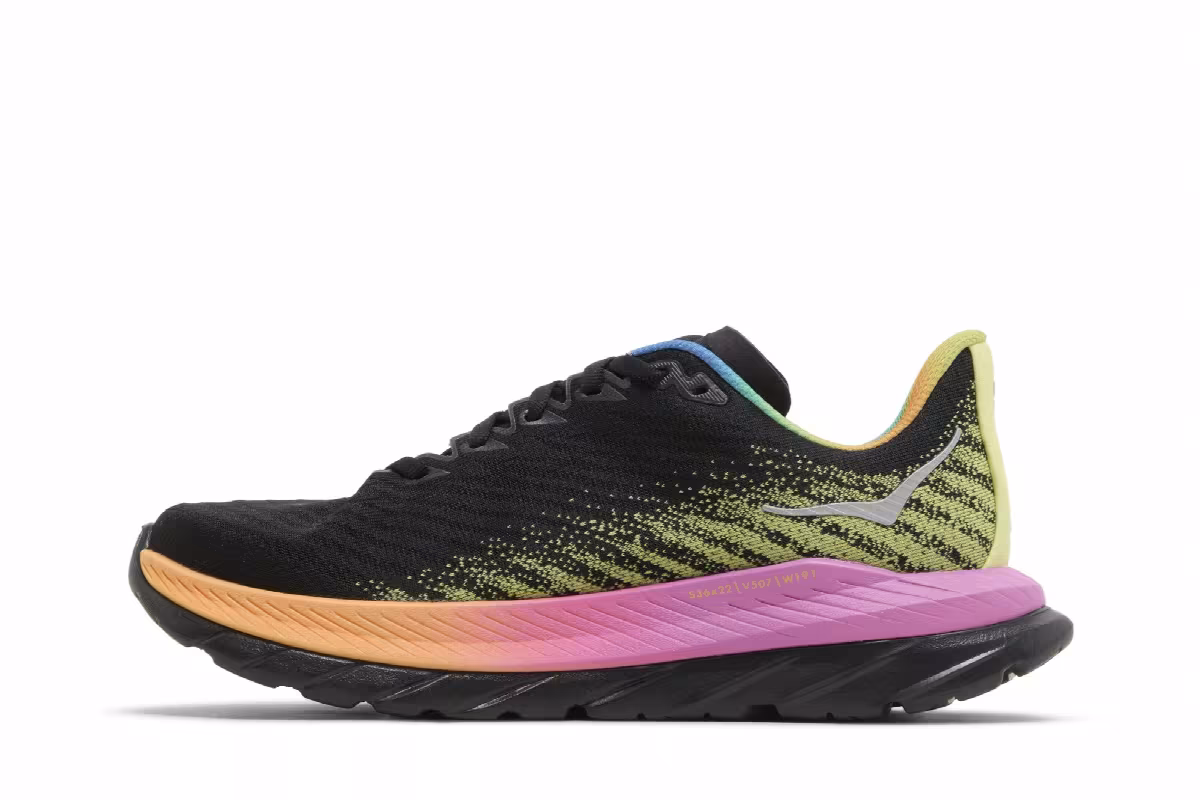 HOKA Women's Mach 5 Black Rainbow, view 4