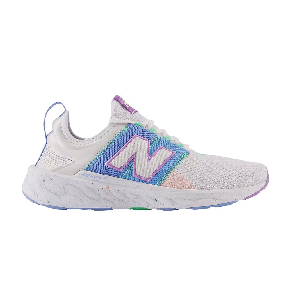 New Balance Women's Fresh Foam X Cruz v3 Wide Artisan - White Coastal Blue