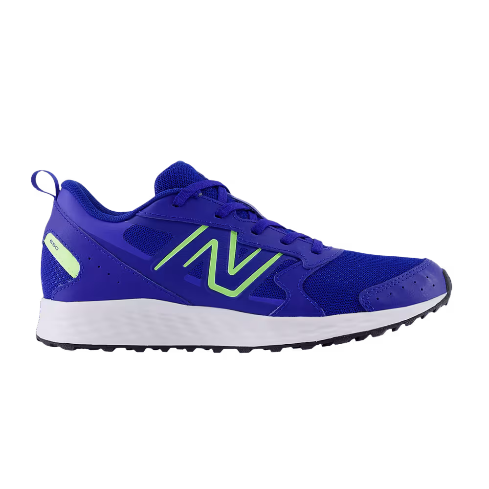 New Balance Fresh Foam 650 Big Kid Wide Team Royal Bleached Lime Glow