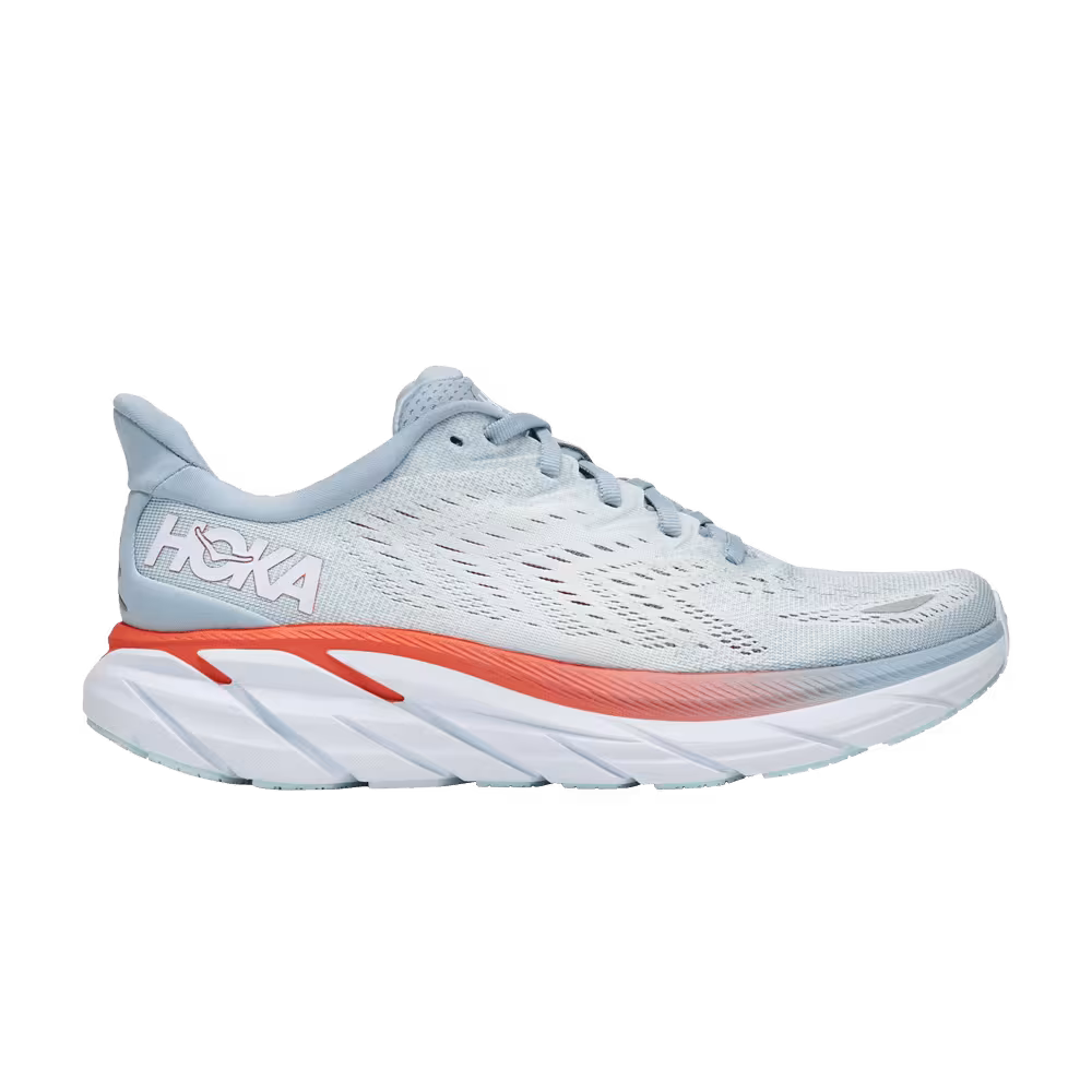 HOKA Women's Clifton 8 Wide Blue Fog Plein Air
