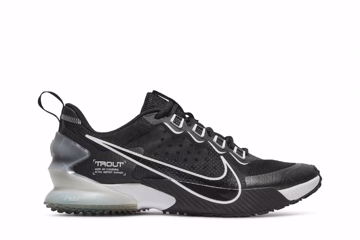 Nike Force Zoom Trout LTD TF Black White, view 2