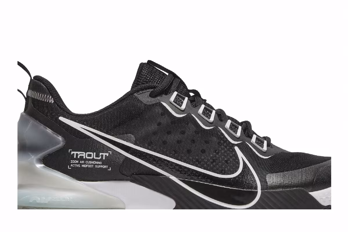 Nike Force Zoom Trout LTD TF Black White, view 3