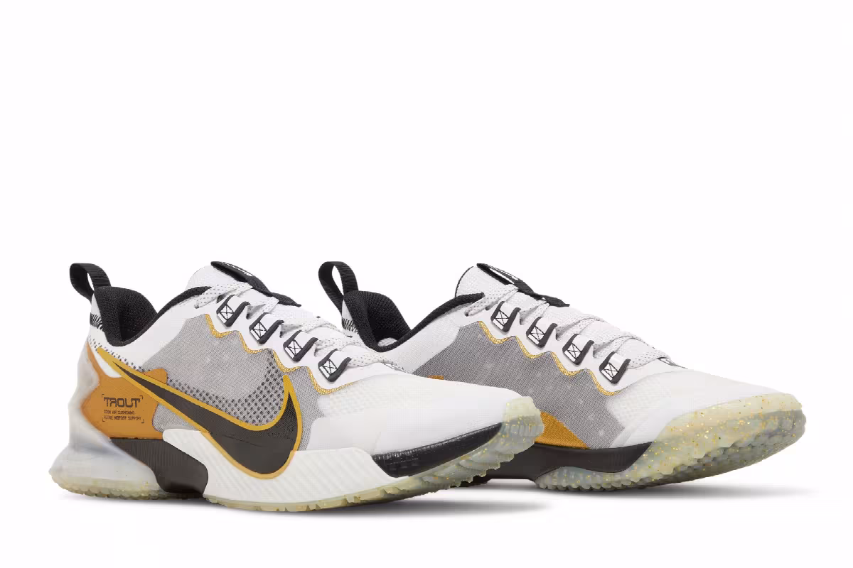 Nike Force Zoom Trout LTD TF White Metallic Gold, view 9