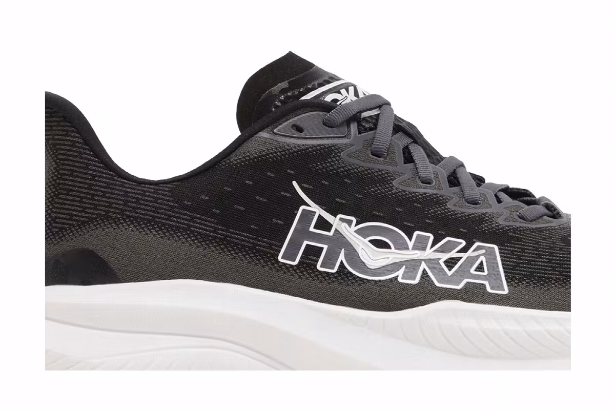 HOKA Mach 6 Wide Black White, view 3