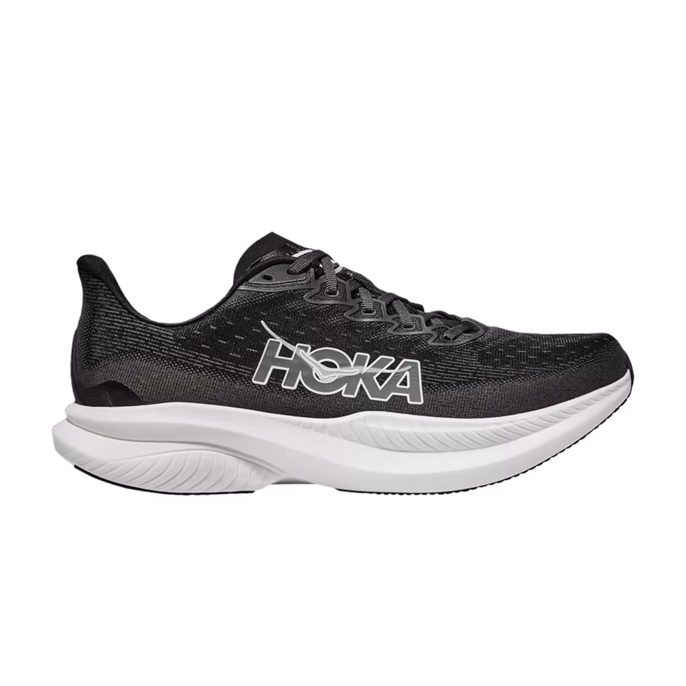 HOKA Women's Mach 6 Wide Black White