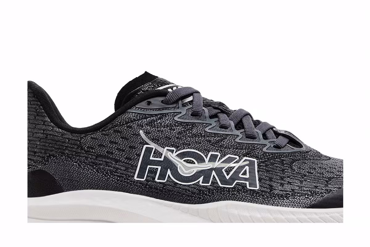 HOKA Mach 6 Kids Black White, view 3