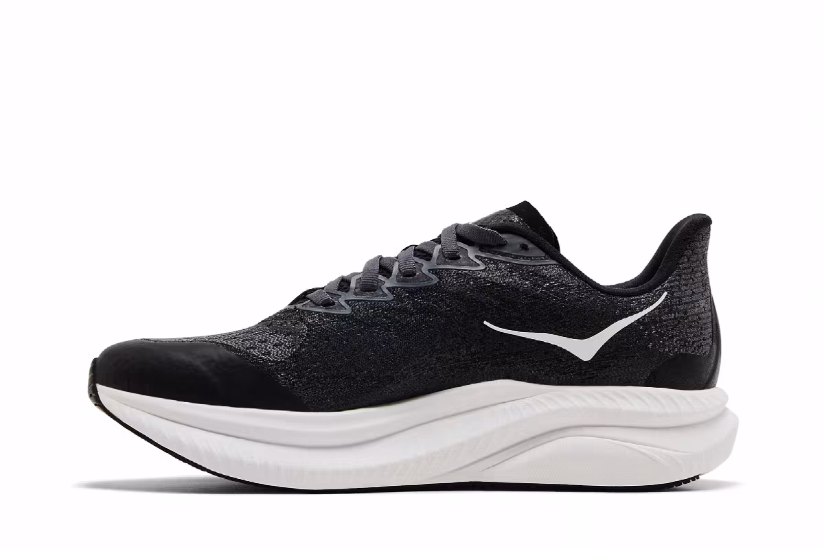 HOKA Mach 6 Kids Black White, view 4