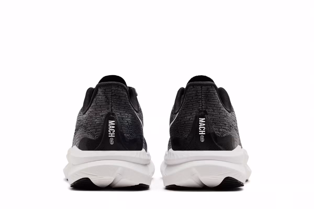 HOKA Mach 6 Kids Black White, view 7