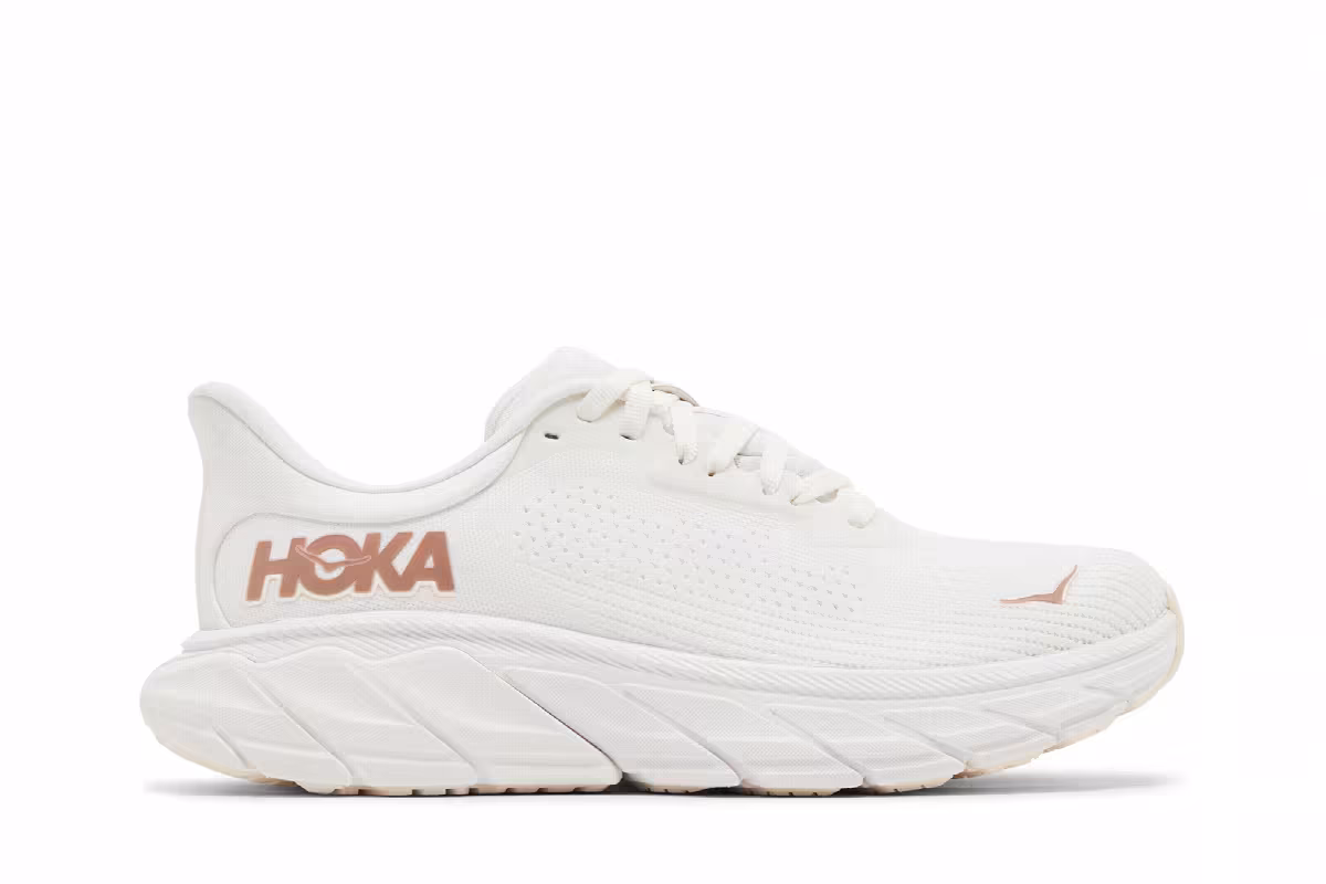 HOKA Women's Arahi 7 Blanc De Blanc Rose Gold, view 2