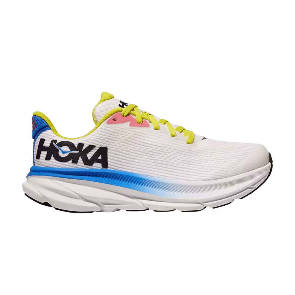 HOKA Clifton 9 Kids Blanc De Blanc Virtual Blue