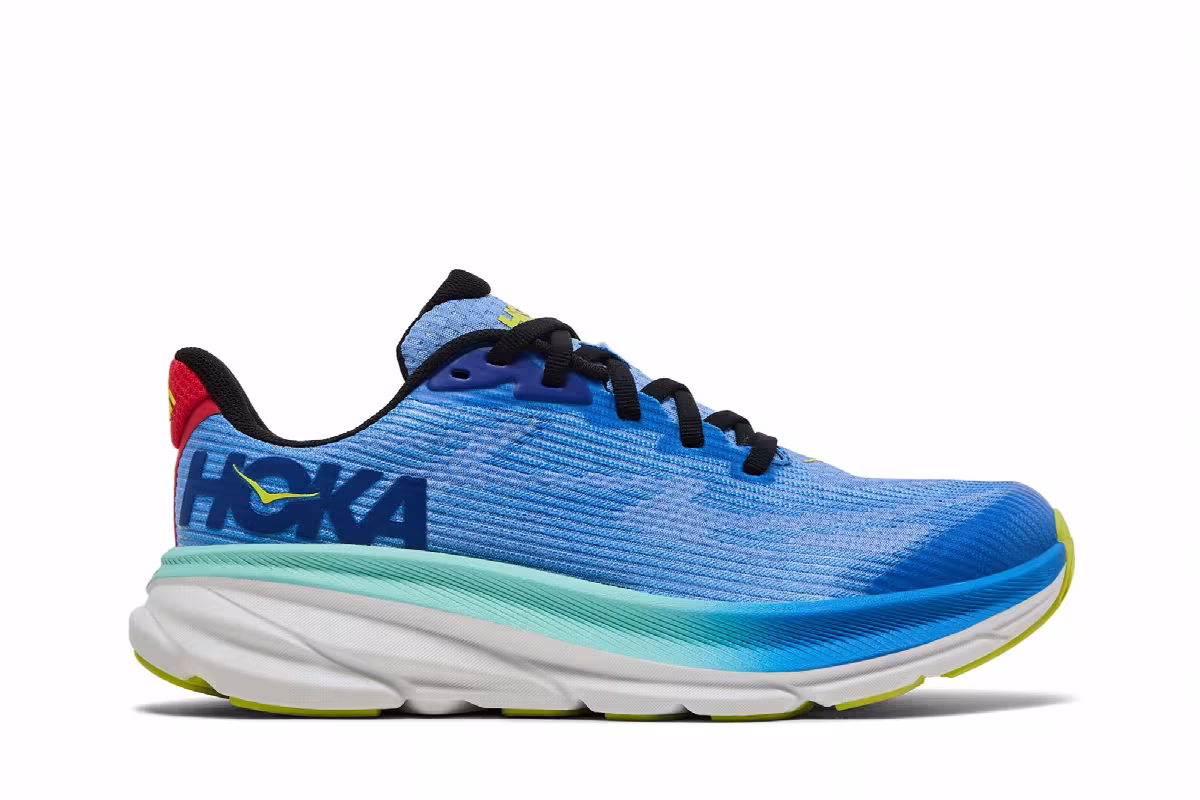 HOKA Clifton 9 Kids Virtual Blue Cerise, view 2