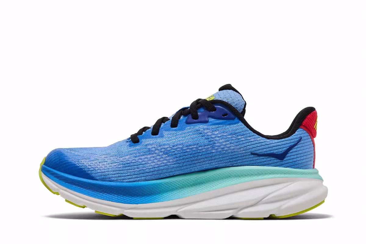 HOKA Clifton 9 Kids Virtual Blue Cerise, view 4