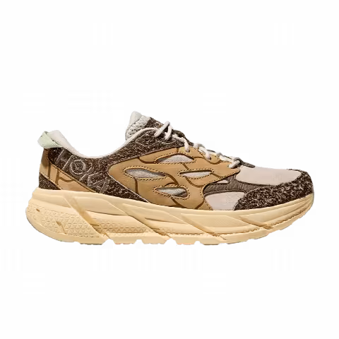 HOKA Clifton L Suede 'Elite Terrain System - Oat Milk Pollen'