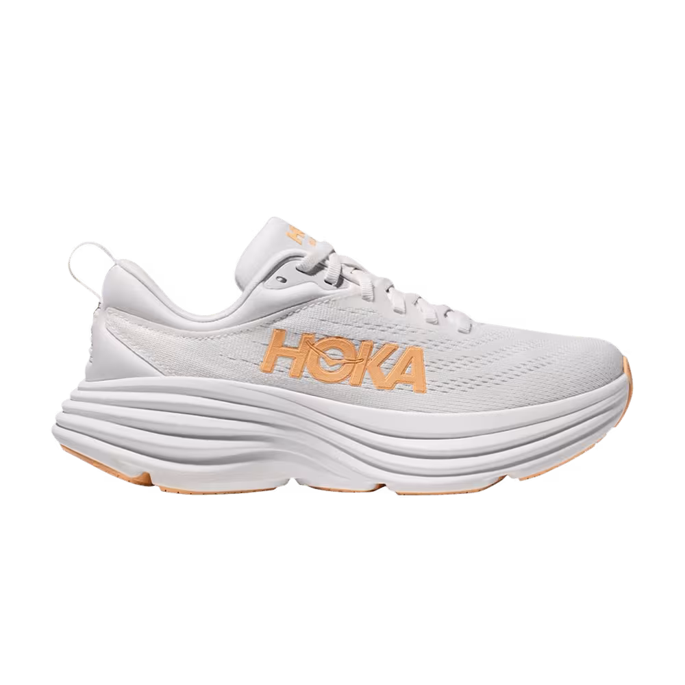 HOKA Women's Bondi 8 White Cantaloupe